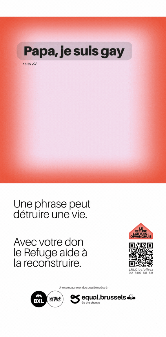 Une phrase peut détruire une vie. Avec vous, on reconstruit une vie, donnez au Refuge.